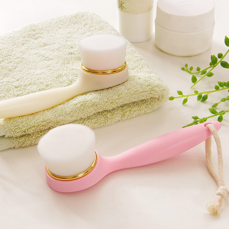 superfine Fibre Soft Facial Brush Deep Pore Cleansing Brush Nylon Face Washing Brush with Long Handle