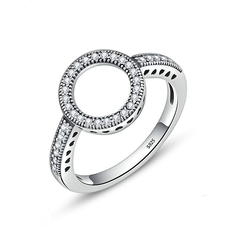 Silver Lucky Circle Rings