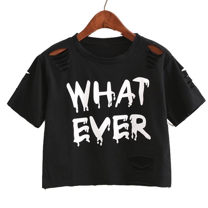 Crop Top Holes TShirt