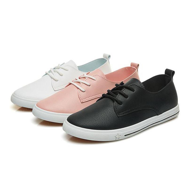 White Ladies Lacing Loafers