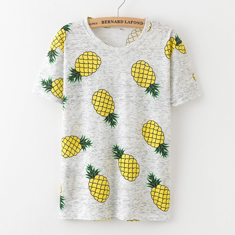 Fruit Print Pineapple T-Shirt