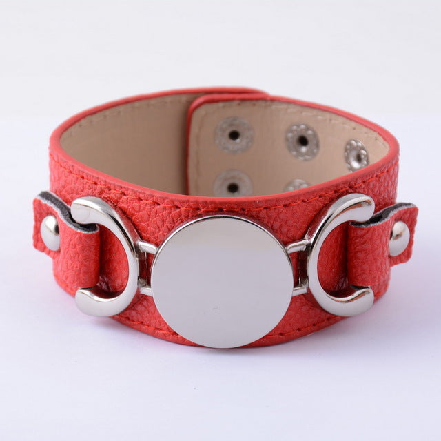 Silver Plated Leather Bracelet