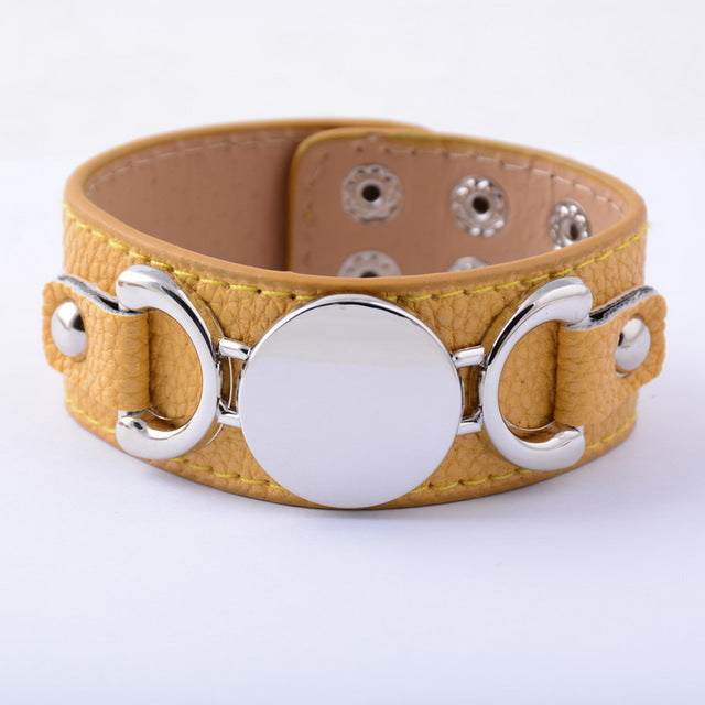 Silver Plated Leather Bracelet