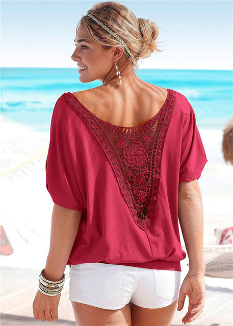 Female Clothing Lace TShirt