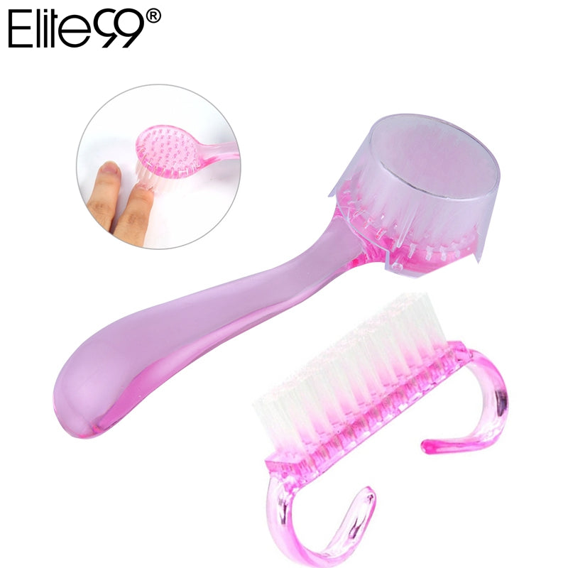 Elite99 2 Pieces/lot Nail Care Handle Nail Brushes Clean Dust Nail Art Accessories Tools Sets & Kits