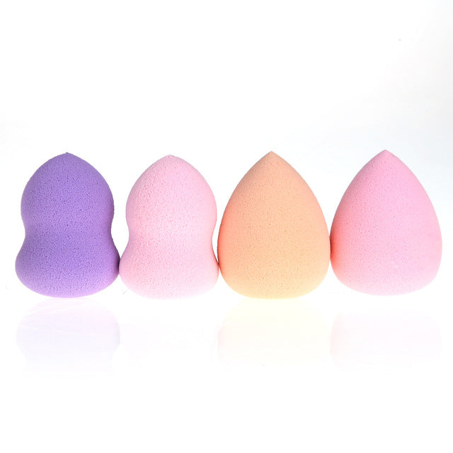 4Pcs/set Beauty Flawless Makeup Sponge Puff Foundation Base Liquid Powder Blending Mini Drop Shape Face Nose Cosmetic Tools