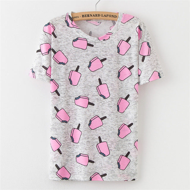 Fruit Print Pineapple T-Shirt