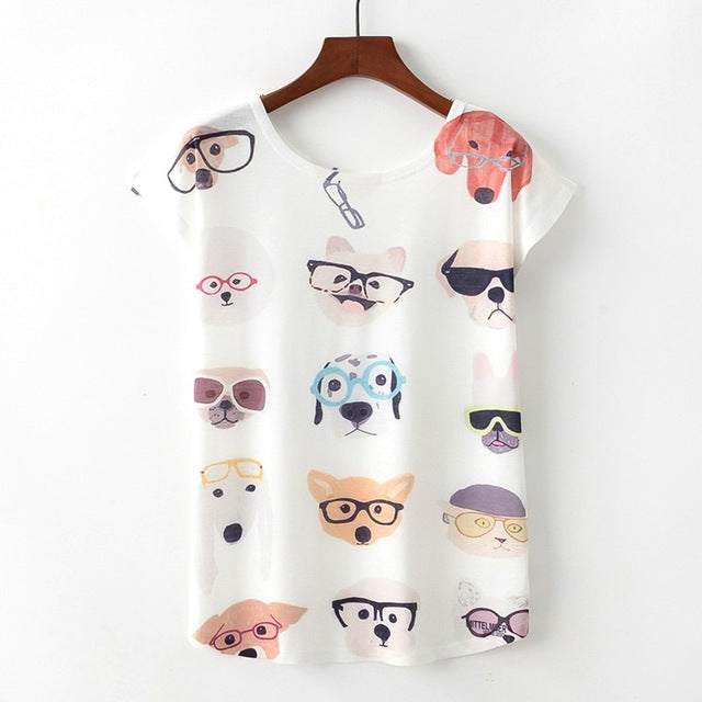 Nice Cat Print Tshirt