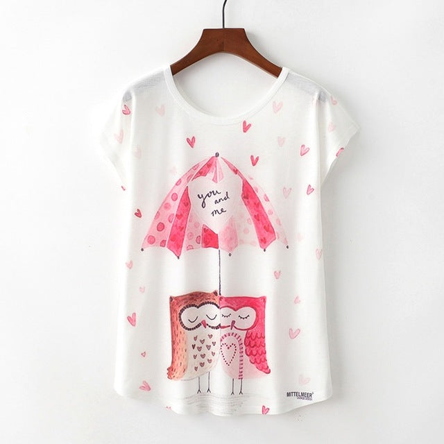 Nice Cat Print Tshirt