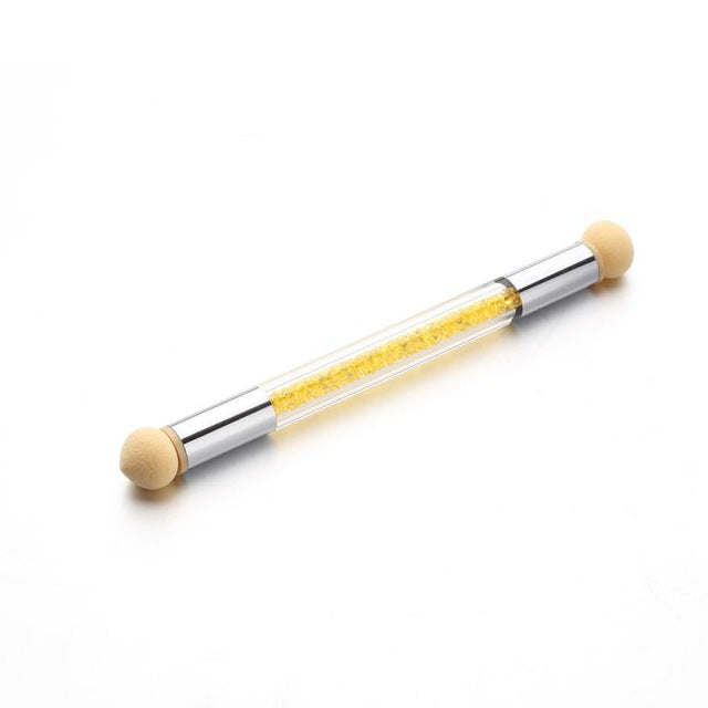 1pc Nail Brush Set Women Nail Care Glitter Powder Picking Dotting Gradient Pen Brush Sponge DIY Professional Nail Art Tools