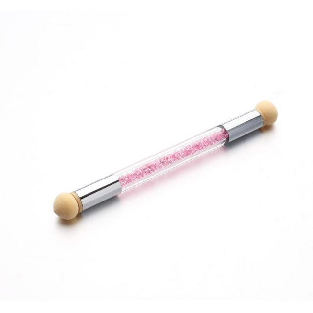 1pc Nail Brush Set Women Nail Care Glitter Powder Picking Dotting Gradient Pen Brush Sponge DIY Professional Nail Art Tools