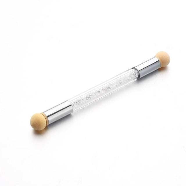 1pc Nail Brush Set Women Nail Care Glitter Powder Picking Dotting Gradient Pen Brush Sponge DIY Professional Nail Art Tools