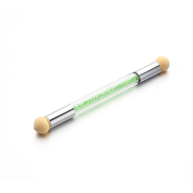 1pc Nail Brush Set Women Nail Care Glitter Powder Picking Dotting Gradient Pen Brush Sponge DIY Professional Nail Art Tools