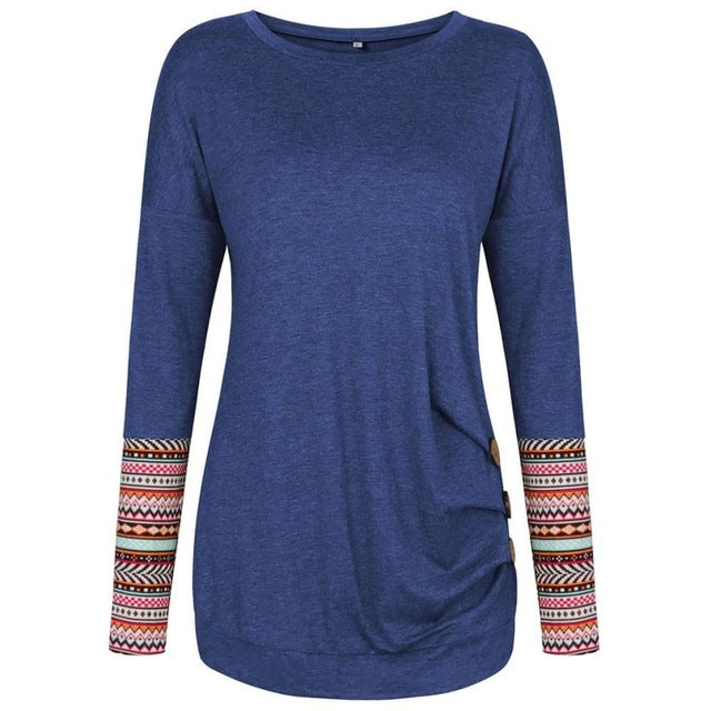 O-neck Cotton Loose Shirt